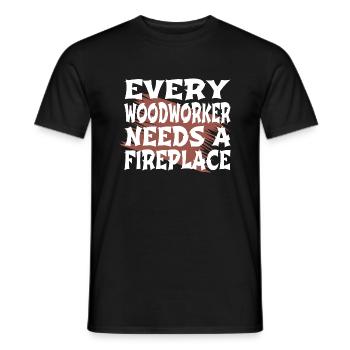 Aaron Carpenter Tshirts Lumber Happy - Men's T-Shirt - black - Front - AI Model Male 178 light (178cm)