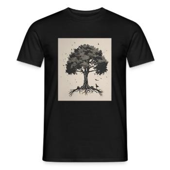 Baum des Lebens - Männer T-Shirt - Schwarz - Vorne - AI Model Male 178 light (178cm)