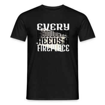 ébéniste charpentier un charpentier prière t-shirts - T-shirt homme - noir - Devant - AI Model Male 178 light (178cm)