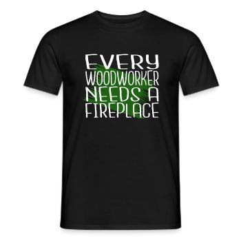 gift idea apprentice forester felling humor - Männer T-Shirt - Schwarz - Vorne - AI Model Male 178 light (178cm)