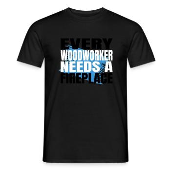 Humor Mason Construction Carpenter - Men's T-Shirt - black - Front - AI Model Male 178 light (178cm)