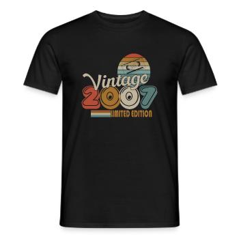 2007 - Männer T-Shirt - Schwarz - Vorne - AI Model Male 178 light (178cm)