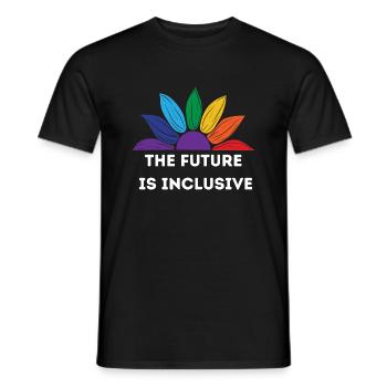 The Future is Inclusive - Men's T-Shirt - black - Front - AI Model Male 178 light (178cm)