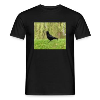 Passionné de corbeaux - T-shirt homme - noir - Devant - AI Model Male 178 light (178cm)