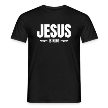 JESUS IS KING - T-shirt homme - noir - Devant - AI Model Male 178 light (178cm)