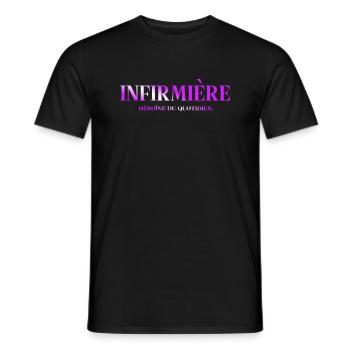 INFIRMIERE INFIRMIER DOCTEUR HUMOUR DRÖLES 10 - T-shirt homme - noir - Devant - AI Model Male 178 light (178cm)