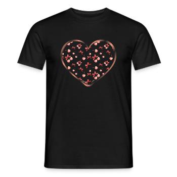 Coquette Cherries: Love in Every Detail - Men's T-Shirt - black - Front - AI Model Male 178 light (178cm)