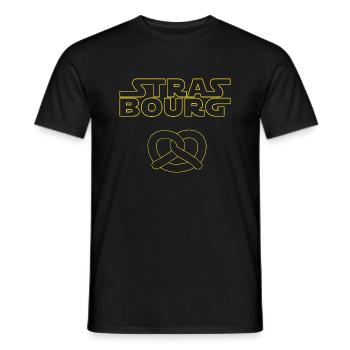 Strasbourg - Men's T-Shirt - black - Front - AI Model Male 178 light (178cm)