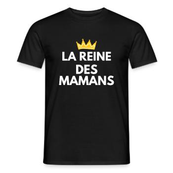The Queen of Moms - Mom Gift Idea - Men's T-Shirt - black - Front - AI Model Male 178 light (178cm)