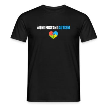 Understand Autism Hashtag - Men's T-Shirt - black - Front - AI Model Male 178 light (178cm)