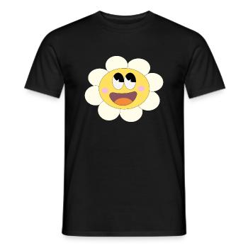 Pretty little flower! - Men's T-Shirt - black - Front - AI Model Male 178 light (178cm)
