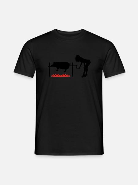 BBQ pork - Men's T-Shirt - black