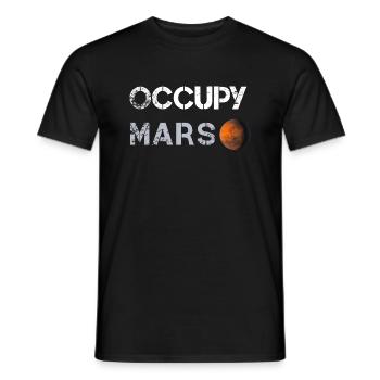 occupy mars - T-shirt homme - noir - Devant - AI Model Male 178 light (178cm)