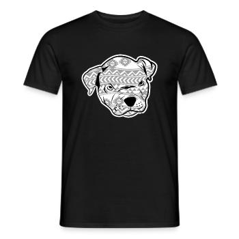 Patterned dog pet gift - Men's T-Shirt - black - Front - AI Model Male 178 light (178cm)