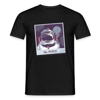 Aliens und Astronaut - Männer T-Shirt - Schwarz - Vorne - AI Model Male 178 light (178cm)