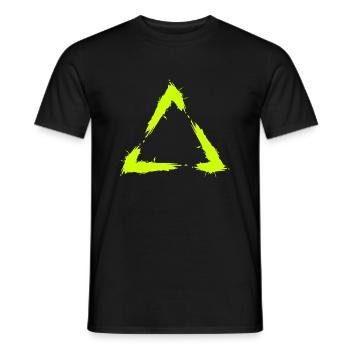 Icon Triangle Brush Design New Yellow - Men's T-Shirt - black - Front - AI Model Male 178 light (178cm)