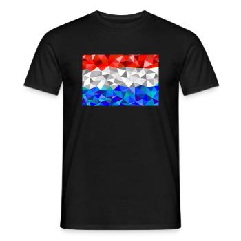 Luxemburg Flagge im low poly Stil - Männer T-Shirt - Schwarz - Vorne - AI Model Male 178 light (178cm)