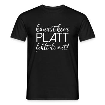 Kannst keen Platt fehlt di wat Plattdeutsch platt - Männer T-Shirt - Schwarz - Vorne - AI Model Male 178 light (178cm)