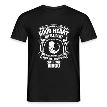 Signe du zodiaque Vierge Signe du zodiaque Anniversaire - T-shirt homme - noir - Devant - AI Model Male 178 light (178cm)