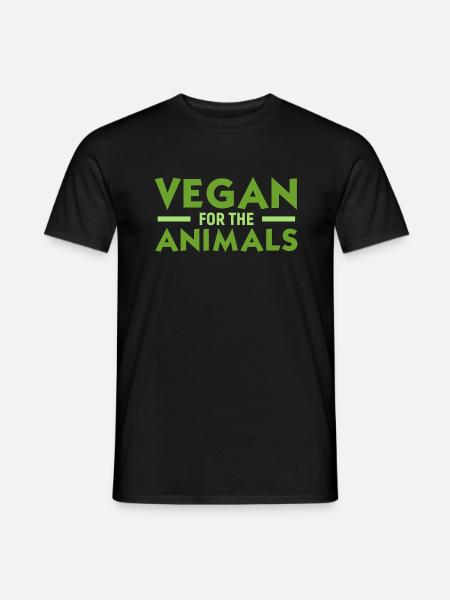 Végétalien pour les animaux - T-shirt homme - noir