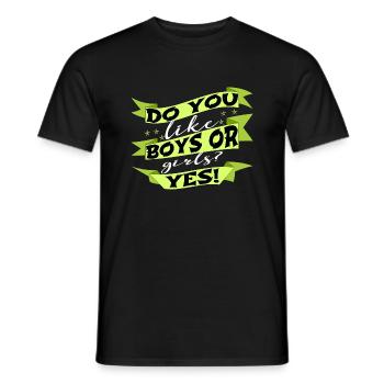 bisexuality joke gender roles quote - Männer T-Shirt - Schwarz - Vorne - AI Model Male 178 light (178cm)