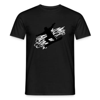 Snowboard Snowboarder - Männer T-Shirt - Schwarz - Vorne - AI Model Male 178 light (178cm)