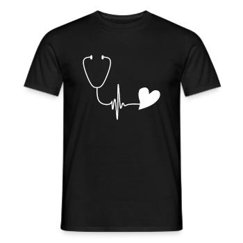 Infirmière Krankenschwester Corona - T-shirt homme - noir - Devant - AI Model Male 178 light (178cm)
