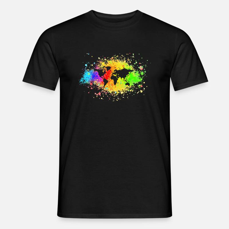 Welt Regenbogen Sprenkel 01 - Männer T-Shirt - Schwarz