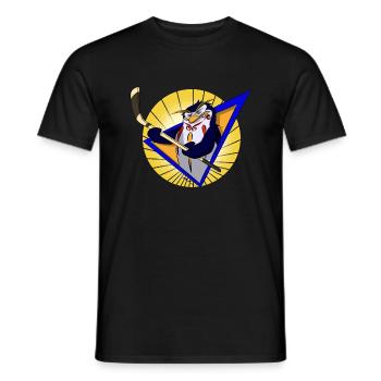 Eishockey Pinguin - Männer T-Shirt - Schwarz - Vorne - AI Model Male 178 light (178cm)