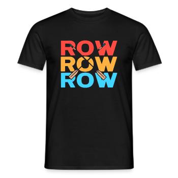 Retro Row Row Row Rowing T-Shirt Present Gift - Men's T-Shirt - black - Front - AI Model Male 178 light (178cm)