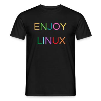 PROFITEZ DE LINUX - T-shirt homme - noir - Devant - AI Model Male 178 light (178cm)