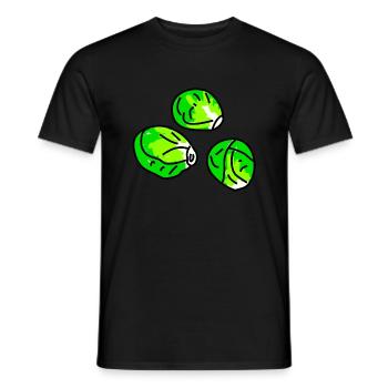 Sprouts Doodle - Men's T-Shirt - black - Front - AI Model Male 178 light (178cm)
