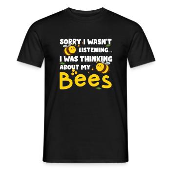 Penser l'apiculture Bee Honey Nature - T-shirt homme - noir - Devant - AI Model Male 178 light (178cm)
