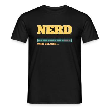 Ladebalken Nerd Nerdy wird geladen - Männer T-Shirt - Schwarz - Vorne - AI Model Male 178 light (178cm)