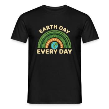 Earth Day Earthday Environmental Protection Environment Nature - Men's T-Shirt - black - Front - AI Model Male 178 light (178cm)