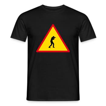 Achtung Fotograf - Männer T-Shirt - Schwarz - Vorne - AI Model Male 178 light (178cm)