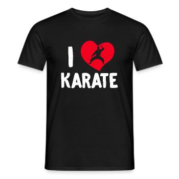 Karate Black Belt Gi Uniform I - Männer T-Shirt - Schwarz - Vorne - AI Model Male 178 light (178cm)