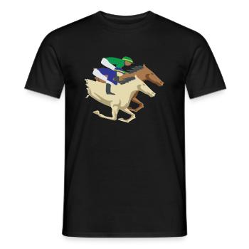 Concours de courses de chevaux Horse Wrangler Gift - T-shirt homme - noir - Devant - AI Model Male 178 light (178cm)