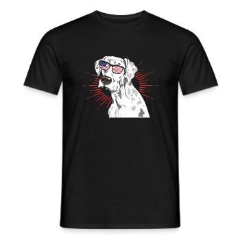 Dalmatian Dog Lovers July 4 - Men's T-Shirt - black - Front - AI Model Male 178 light (178cm)