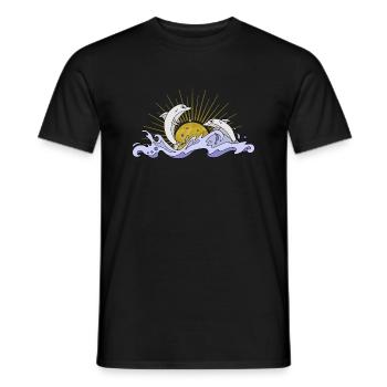 Delphine - Männer T-Shirt - Schwarz - Vorne - AI Model Male 178 light (178cm)