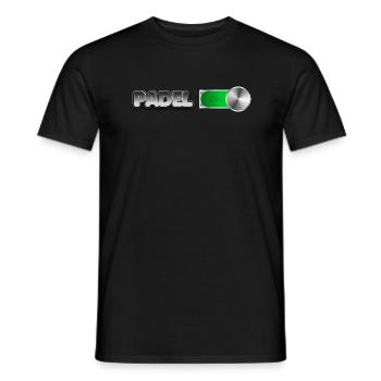Padel Cadeau pour joueurs de padel - T-shirt homme - noir - Devant - AI Model Male 178 light (178cm)