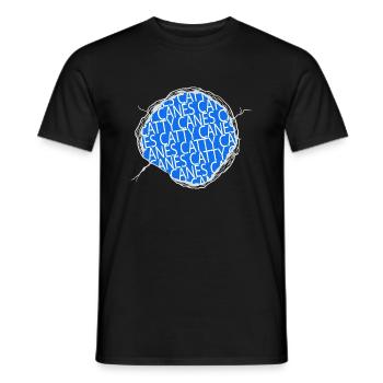 Chat Humour Guenon Big Cat Anniversaire Cartoon Cat - T-shirt homme - noir - Devant - AI Model Male 178 light (178cm)