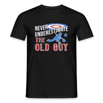 Curling - T-shirt homme - noir - Devant - AI Model Male 178 light (178cm)