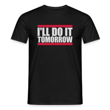 Citation de Do It Tomorrow - T-shirt homme - noir - Devant - AI Model Male 178 light (178cm)