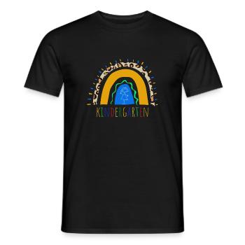 Jardin d’enfants Léopard Arc-en-ciel - T-shirt homme - noir - Devant - AI Model Male 178 light (178cm)