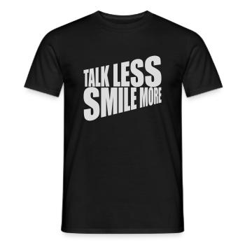 talk less smile more - Men's T-Shirt - black - Front - AI Model Male 178 light (178cm)