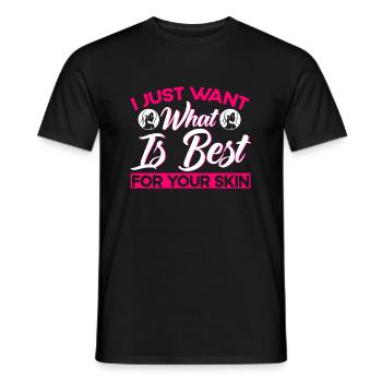 Beautician facial treatment beautician Geschen - Men's T-Shirt - black - Front - AI Model Male 178 light (178cm)