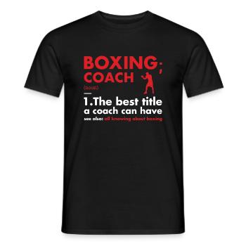 Entraîneur sportif Définition Boxe - T-shirt homme - noir - Devant - AI Model Male 178 light (178cm)