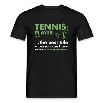 Sport Player Definition Tennis - Männer T-Shirt - Schwarz - Vorne - AI Model Male 178 light (178cm)