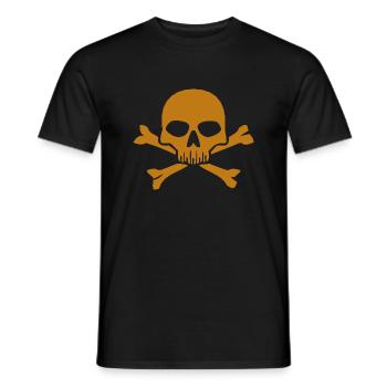 tete de mort icone crane 803 Z - T-shirt homme - noir - Devant - AI Model Male 178 light (178cm)